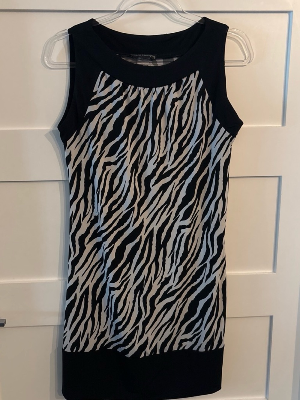 Y2K Animal Print Zebra Going Out Sleeveless Mini Dress
